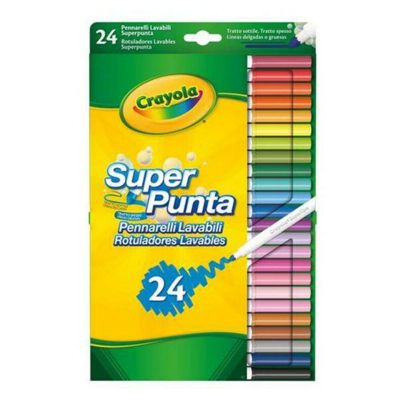 Rotuladores Crayola B01BF6F20K Multicolor Lavável 24 Peças