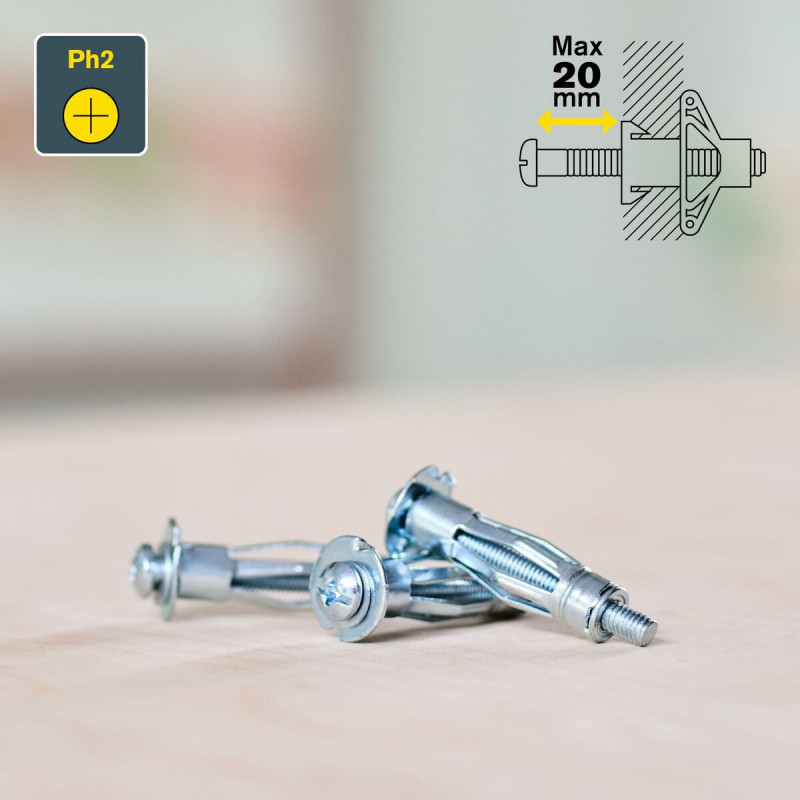 Dadi e viti Rapid Ø 11 x 37 mm M5 x 48 mm Metallo Espansione 10 Unità