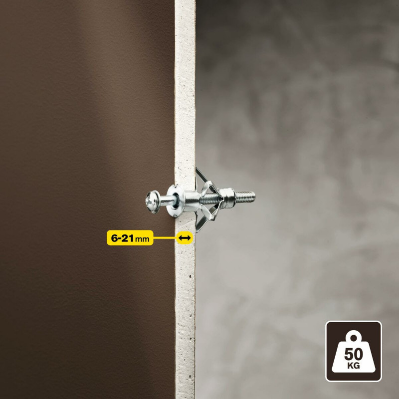 Dadi e viti Rapid 13 x 52 mm M6 x 63 mm Metallo Espansione 10 Unità