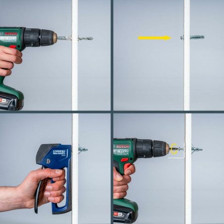 Chevilles et vis Rapid 13 x 52 mm M6 x 63 mm Métal Expansion 10 Unités