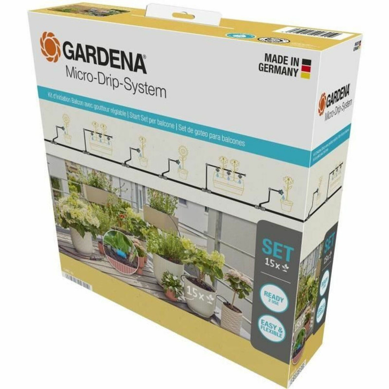 Sistema de rega gota a gota Gardena