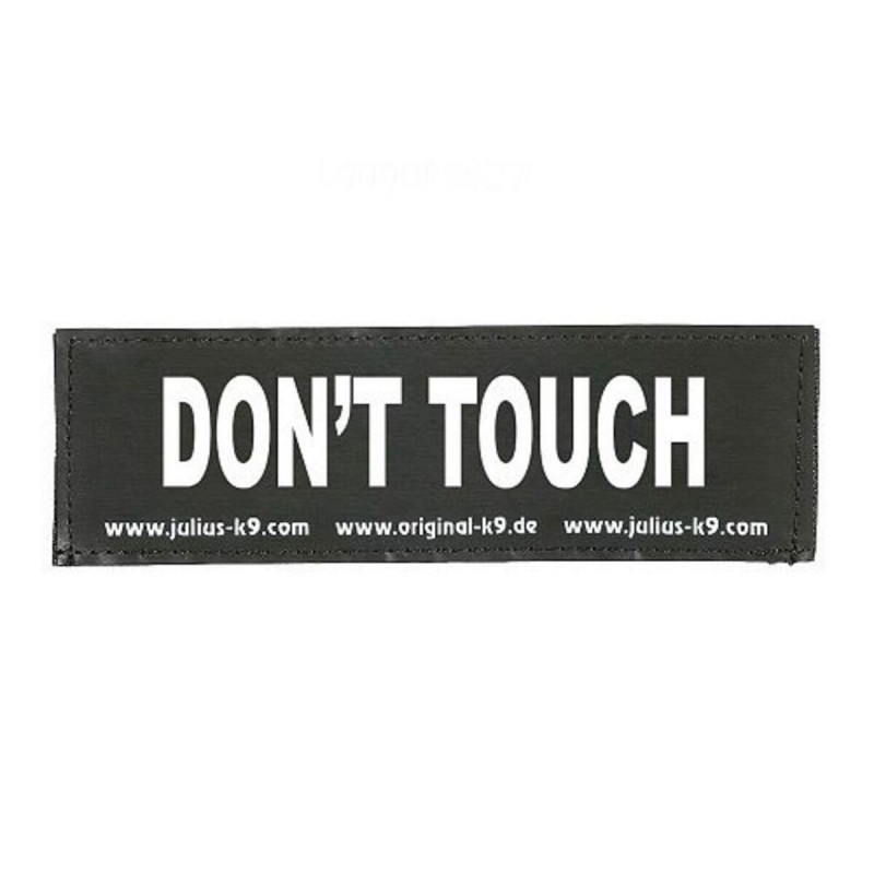 Harness tags Julius K9 DON'T TOUCH L White Black (2 Units)