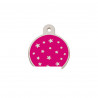 Identification plate for collar Imarc PetScribe Passion Pink Silver