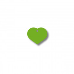 Placa identificativa para colar Imarc Heart Verde