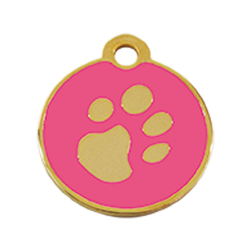 Identification plate for collar Imarc Circle Pink Golden