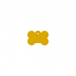 Identification plate for collar Imarc Bone Yellow Golden