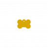 Placa identificativa para collar Imarc Bone Amarillo Dorado