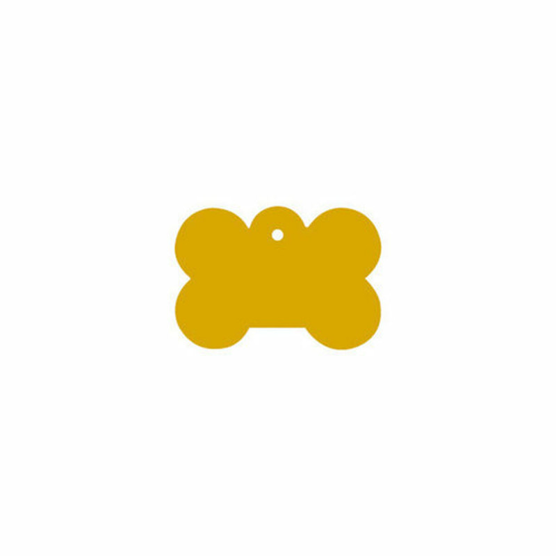Identification plate for collar Imarc Bone Yellow Golden
