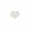 Targhetta per collana Imarc Heart Bianco