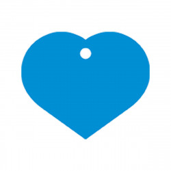 Targhetta per collana Imarc Heart Azzurro