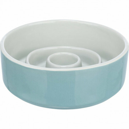 Ciotola per cani Trixie Slow Feeding Azzurro Grigio Ø 14 cm 450 ml
