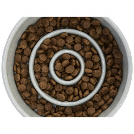 Ciotola per cani Trixie Slow Feeding Azzurro Grigio Ø 14 cm 450 ml