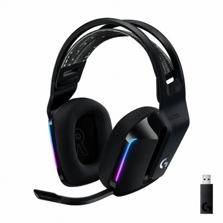 Auriculares con Micrófono Gaming Logitech G733 Lightspeed Headset Negro