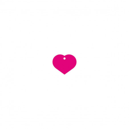 Targhetta per collana Imarc Heart Rosa