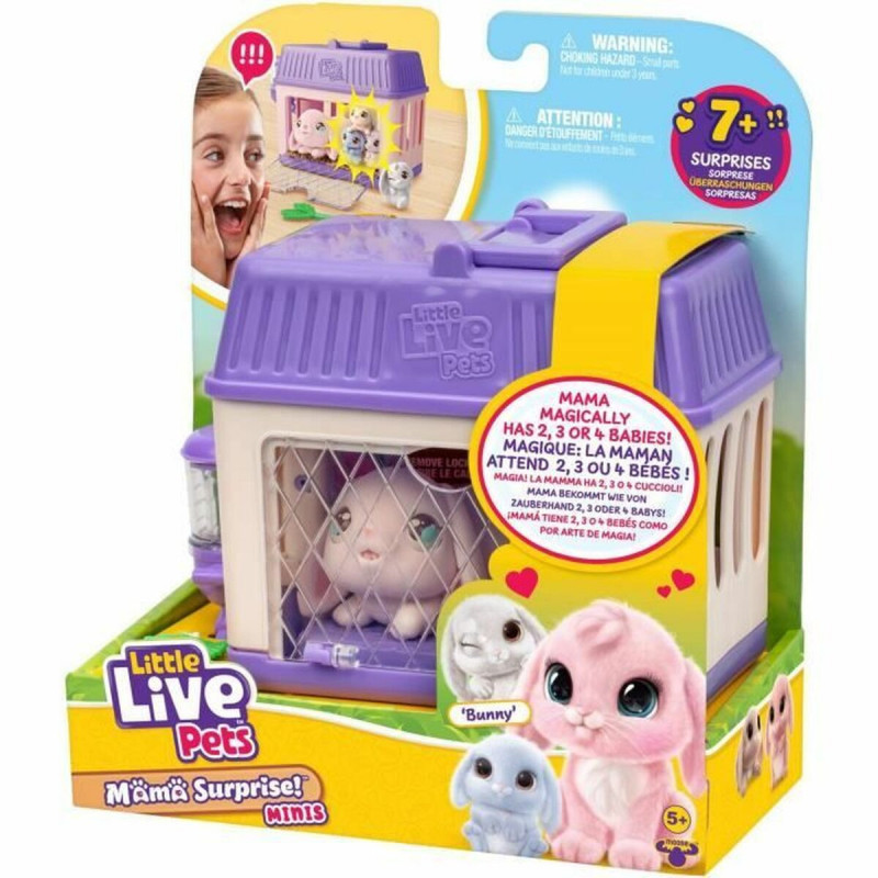 Peluche Little Live Pets Mama Surprise Rabbits Rosa Rose Felpa Conejo