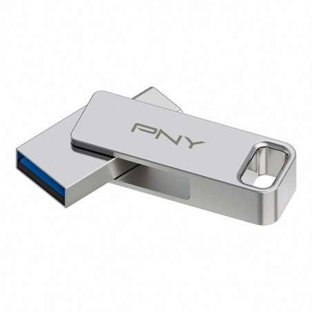 Memoria USB PNY PFDI64GDULINKTYCG Argentato Acciaio 64 GB