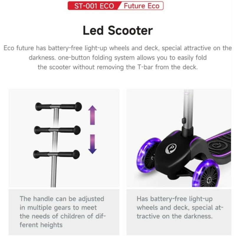 Scooter Ociotrends Eco Future Scooter Purple 3 wheels