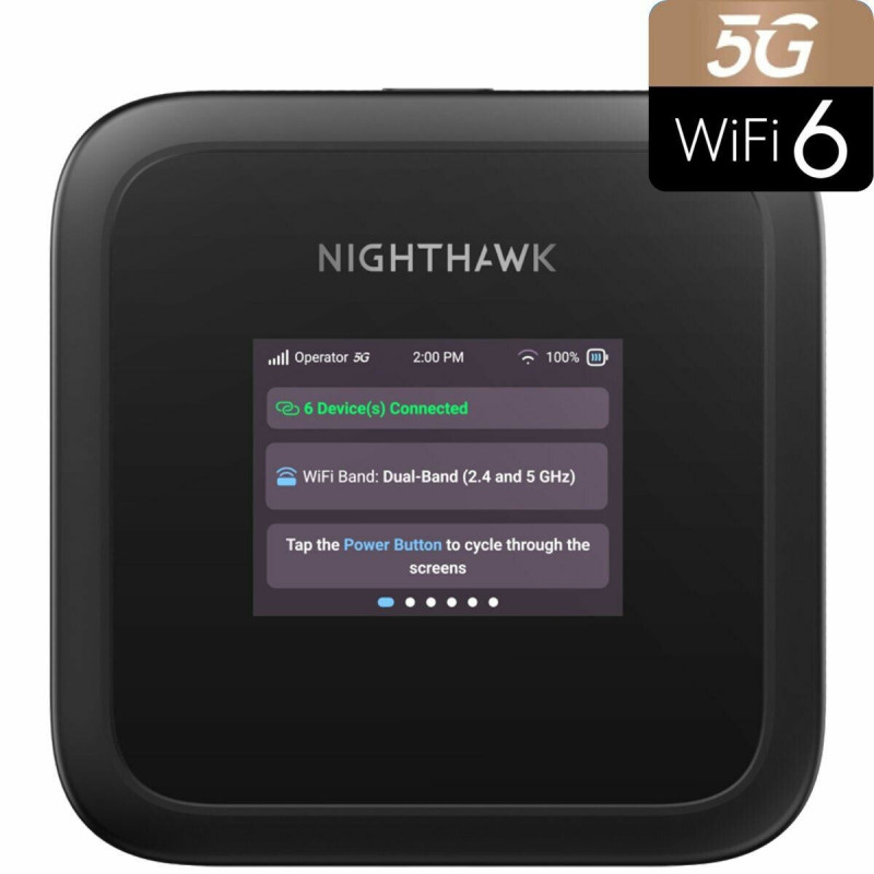 Router Netgear MH3150-100EUS Preto Wi-Fi 6 GHz USB USB-C USB-C 3.2 Gen 1 (3.1 Gen 1)