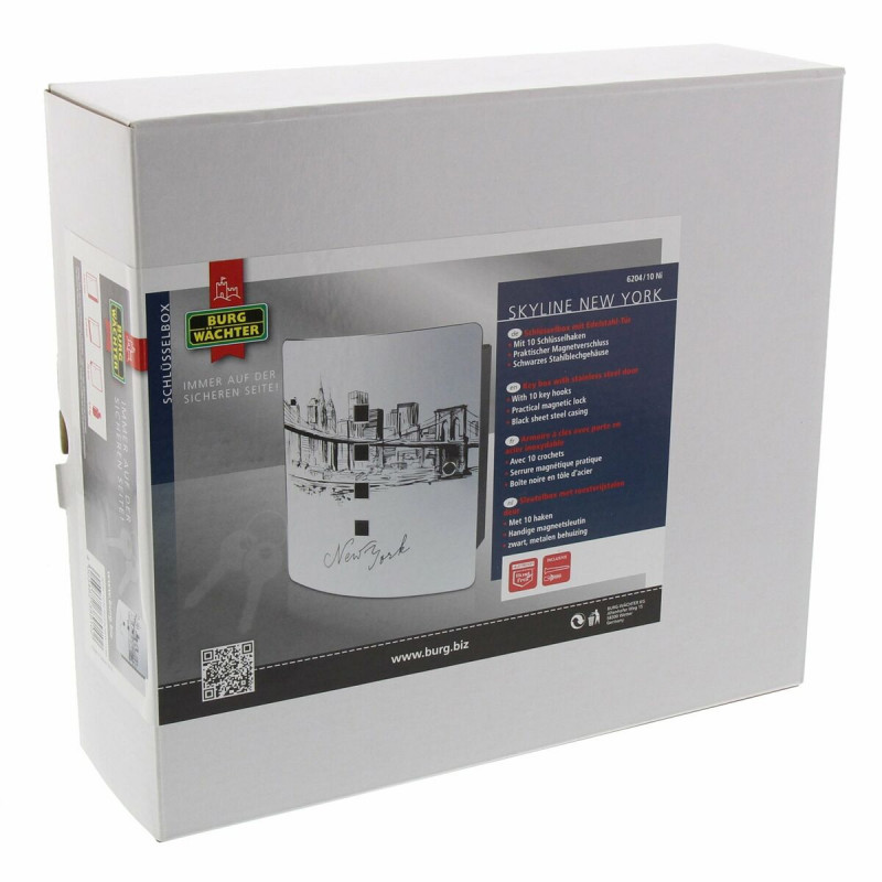 Armário para chaves Burg-Wachter 6204/10 NI SKYLINE NY 10 Chaves