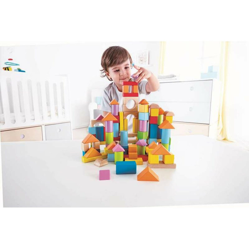 Building Blocks Game Hape 101 Pieces 27 x 22 x 13 cm