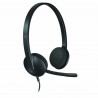 Casques avec Microphone Logitech 981-000475           USB 1,8 m Noir