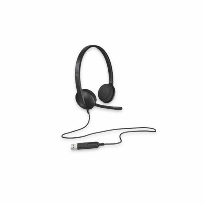 Headphones with Microphone Logitech 981-000475           USB 1,8 m Black