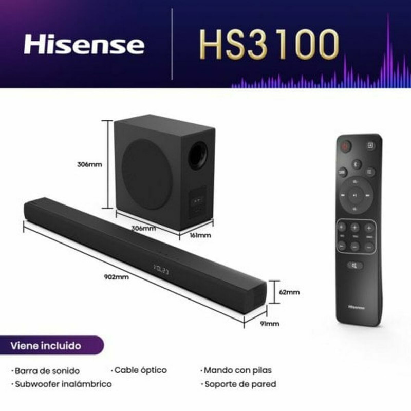 Soundbar Hisense HS3100 Schwarz 480 W