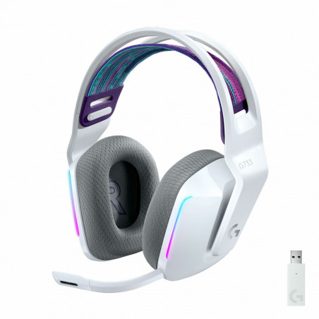 Auriculares com microfone Logitech G733 Wireless Headset Branco