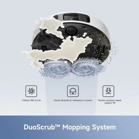 Robot aspirador e friegasuelos MOVA E30ULTRA 7000 Pa, depósito 4 l, auton. 3 h, branco