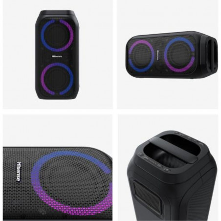 Tragbare Bluetooth-Lautsprecher Hisense Party Rocket 160 Schwarz 160 W