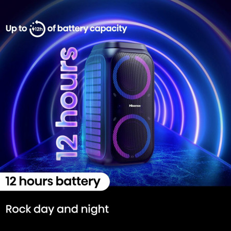 Haut-parleurs bluetooth portables Hisense Party Rocket 160 Noir 160 W