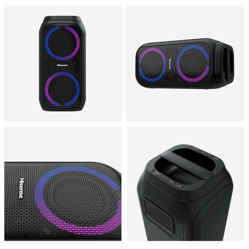 Portable Bluetooth Speakers Hisense Party Rocket 160 Black 160 W