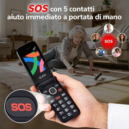 Teléfono Móvil para Mayores Qubo NEONWBK 4G 32 GB 2,4"