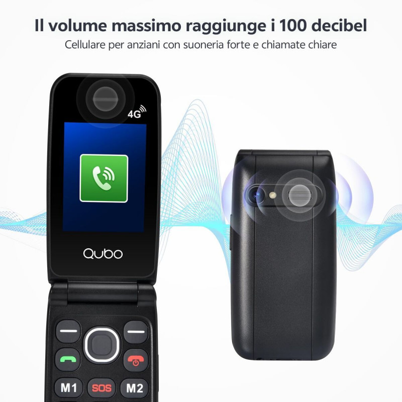 Téléphone portable pour personnes âgées Qubo NEONWBK 4G 32 GB 2,4"