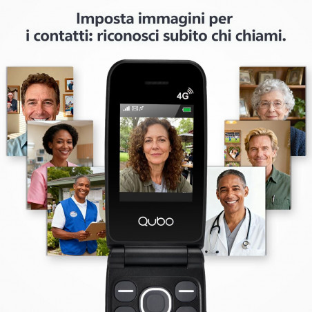 Téléphone portable pour personnes âgées Qubo NEONWBK 4G 32 GB 2,4"