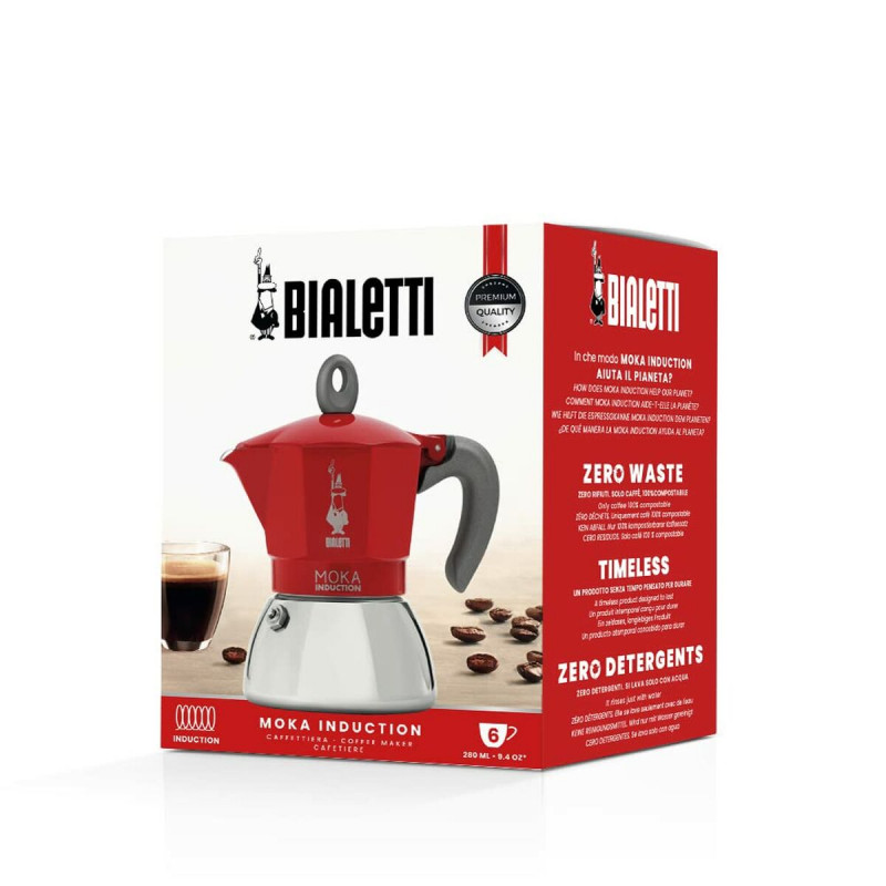 Caffettiera Italiana Bialetti Moka Induction rouge Metallo