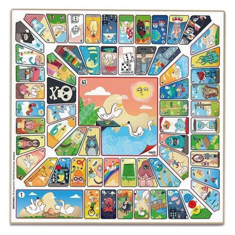 Jeu de petit chevaux et de l'oie Cayro T-131/A 33 x 33 cm