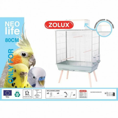 Bird cage Zolux Green 81 x 48 x 130 cm