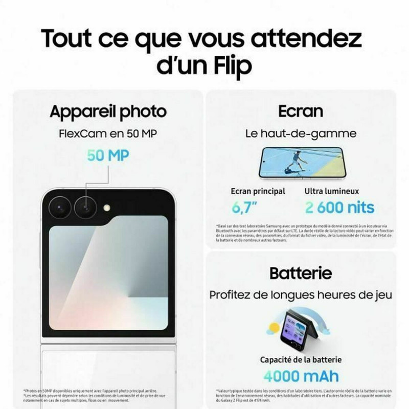 Smartphone Samsung Galaxy Z Flip7 FE 6,7" 8 GB RAM 128 GB Schwarz