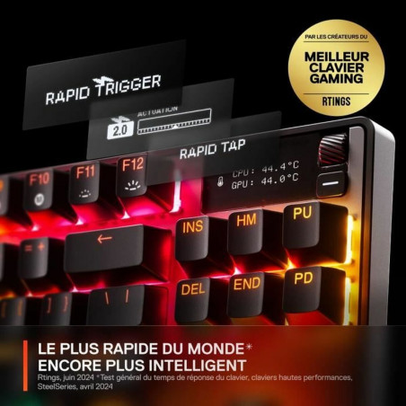 Clavier Bluetooth SteelSeries apex pro tkl wl gen 3 Noir Azerty Français