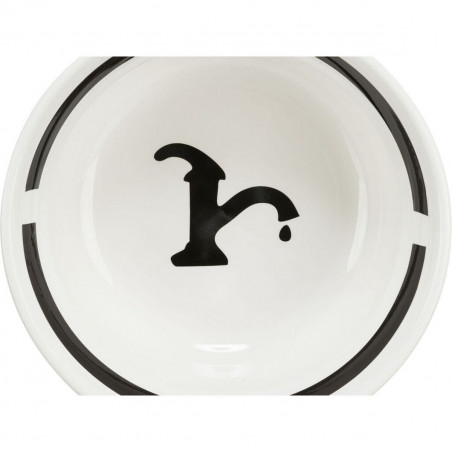 Mangeoire pour chiens Trixie Blanc Noir Ø 13 cm 250 ml