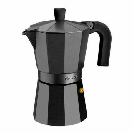Cafeteira Italiana Monix Braisogona_M640003 Preto Alumínio 3 Kopjes