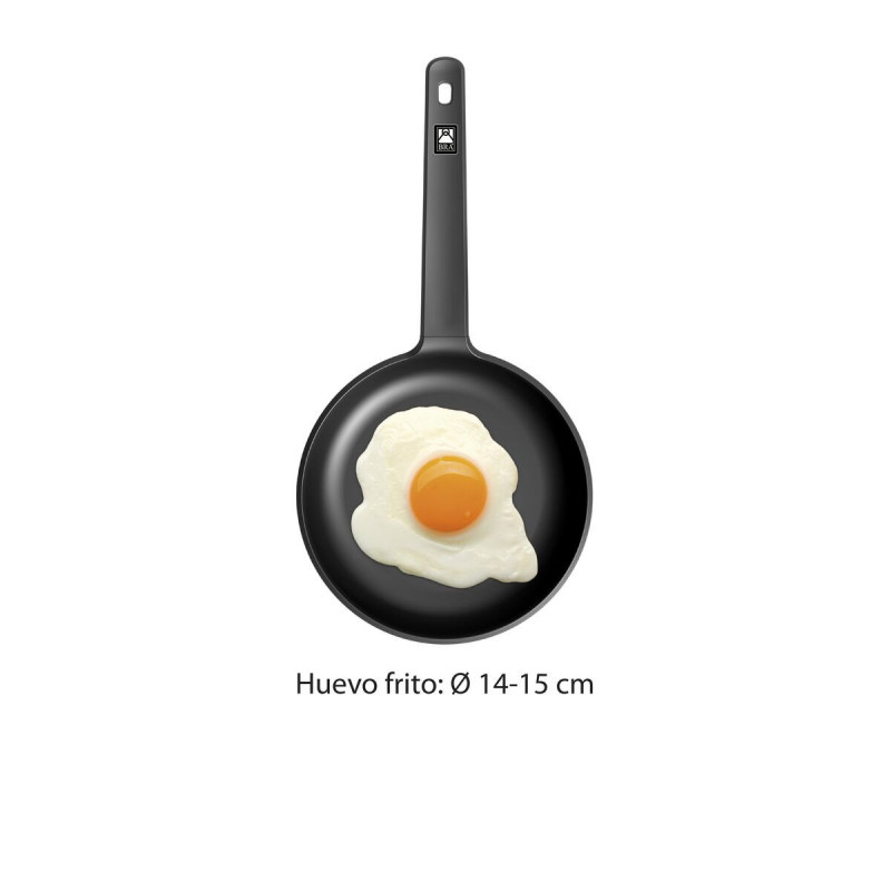 Frigideira BRA Alumínio Forjado Ø 20 cm Preto Laranja