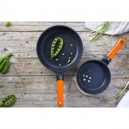 Pfanne BRA Geschmiedetes Aluminium Ø 20 cm Schwarz Orange