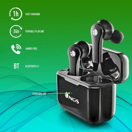 Bluetooth Headphones NGS ARTICABLOOMBLACK Black