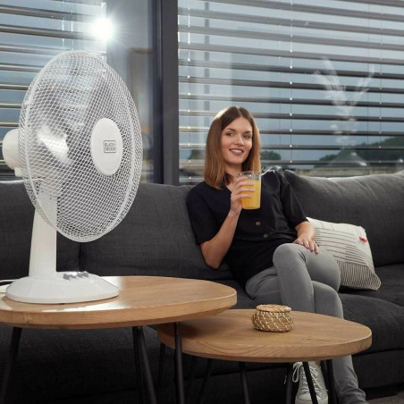 Ventilatore da Tavolo Black & Decker ES9440030B Bianco Nero 40 W