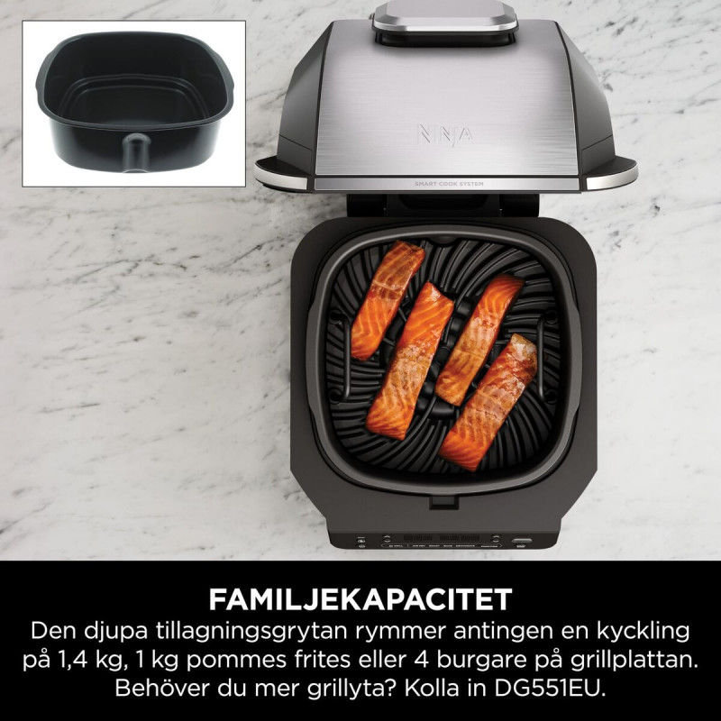 Barbecue Portable NINJA AG351EU 5EN1 Metal Stainless steel