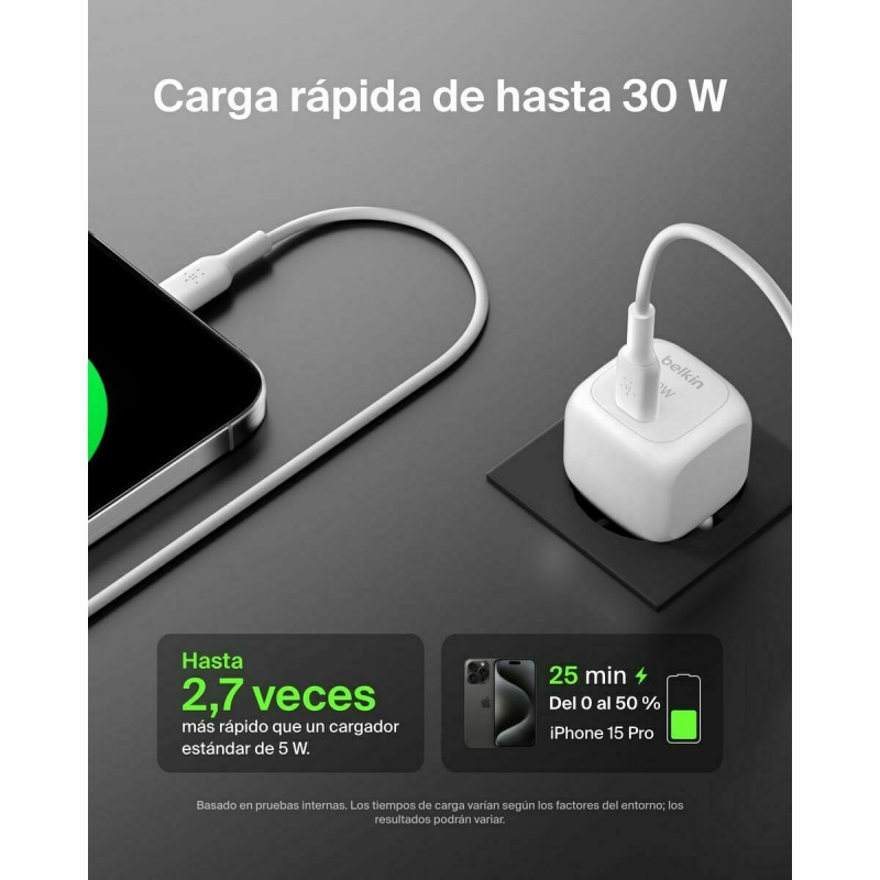 Cavo Lightning Belkin WCA008KQWH Bianco 30 W