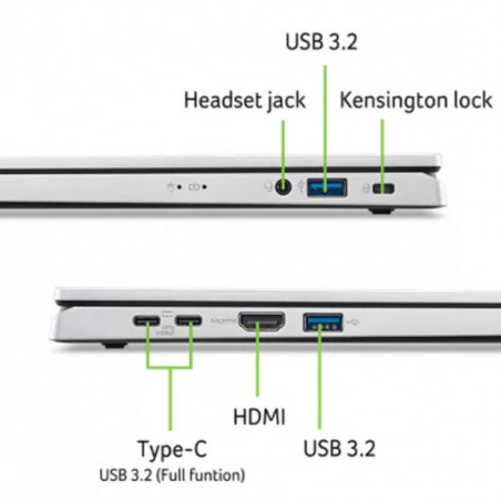 Laptop Acer NX.J73EB.001 39" 8 GB RAM 128 GB SSD