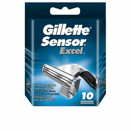 Ricambio di Lamette per Rasatura Gillette Sensor Excel 10 Unità